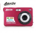 Camara AmKov 2.7 pulgadas LCD 4X zoom digital de 16.0MP cámara digital (Burdeo)